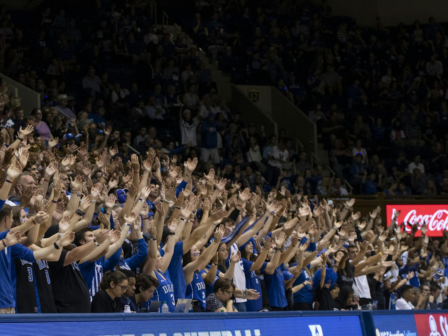 A day after Mike Krzyzewski scolded them, some Cameron Crazies got to hear a private speech from the Duke head coach.