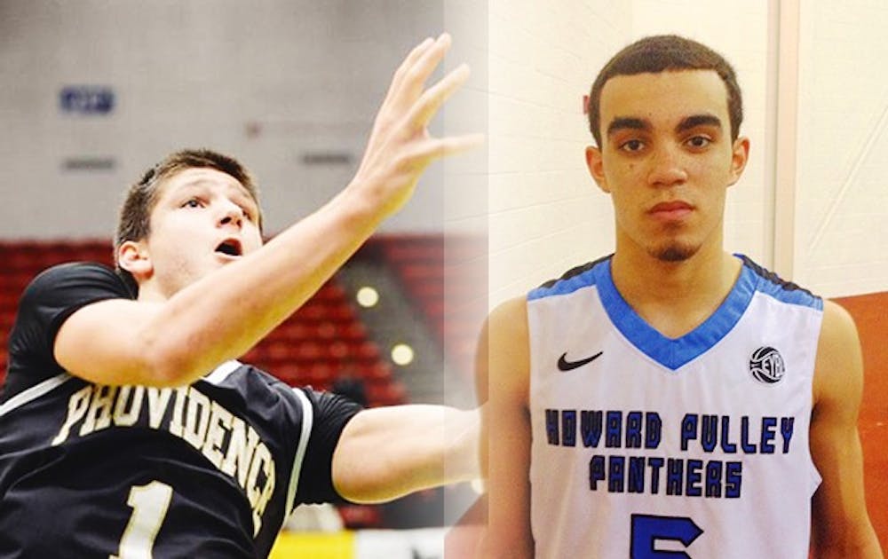Grayson Allen (left) is Duke's lone commit thus far, and Tyus Jones (right) is one of the Blue Devils' top priorities.