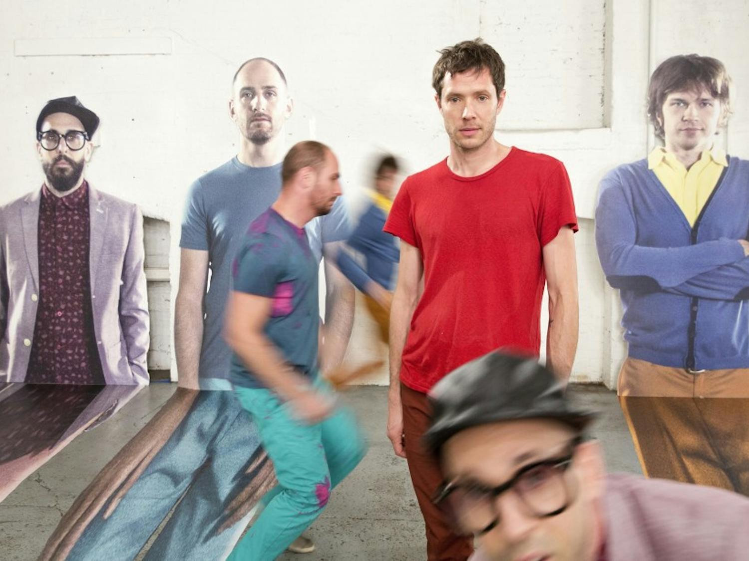 OK GO on the set of The Writing's On The WallBrookyn NY June 2014Photograph by Gus Powell