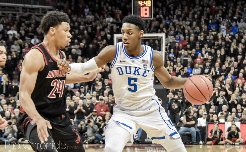 Former Blue Devil RJ Barrett has had a strong run of play in his second year with the Toronto Raptors. 