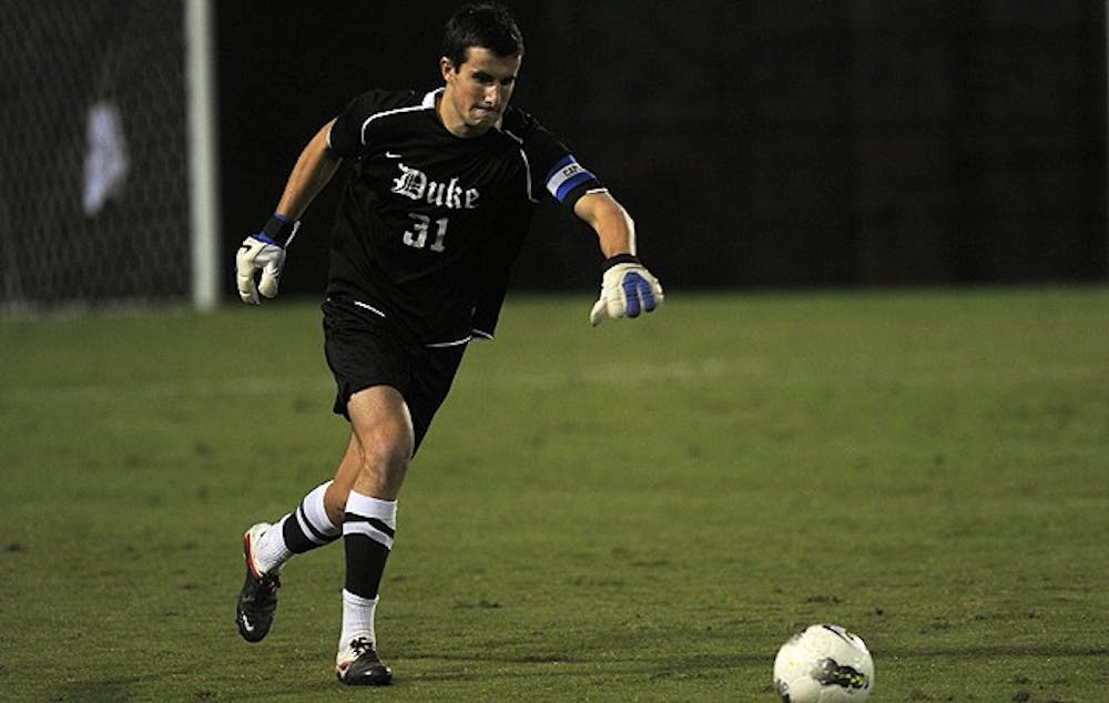 Goalkeeper James Belshaw is the lone senior on this year’s Duke team that has its veterans on the defensive end.