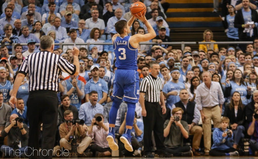 Grayson Allen jumped out to a fast start, scoring in double figures in the first half after combining for just 16 points in his last two games.