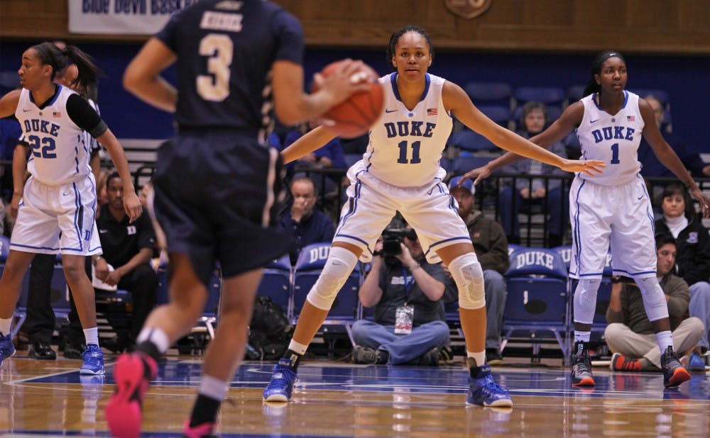 Freshman Azura Stevens ranks second on the team with 14.0 points per game through 24 contests this season.