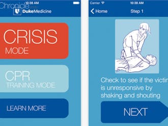 The CPR app released by Duke Medicine earlier this year has multiple modes to guide users through performing CPR. It is part of a larger initiative sponsored by the Duke Heart Center.