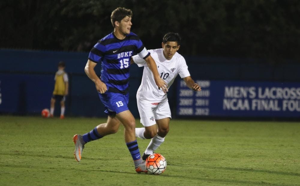 Senior Zach Mathers cut the deficit to one goal with time to spare in the second half, but the Blue Devils could not find the equalizer against the Tar Heels Saturday night in Chapel Hill.