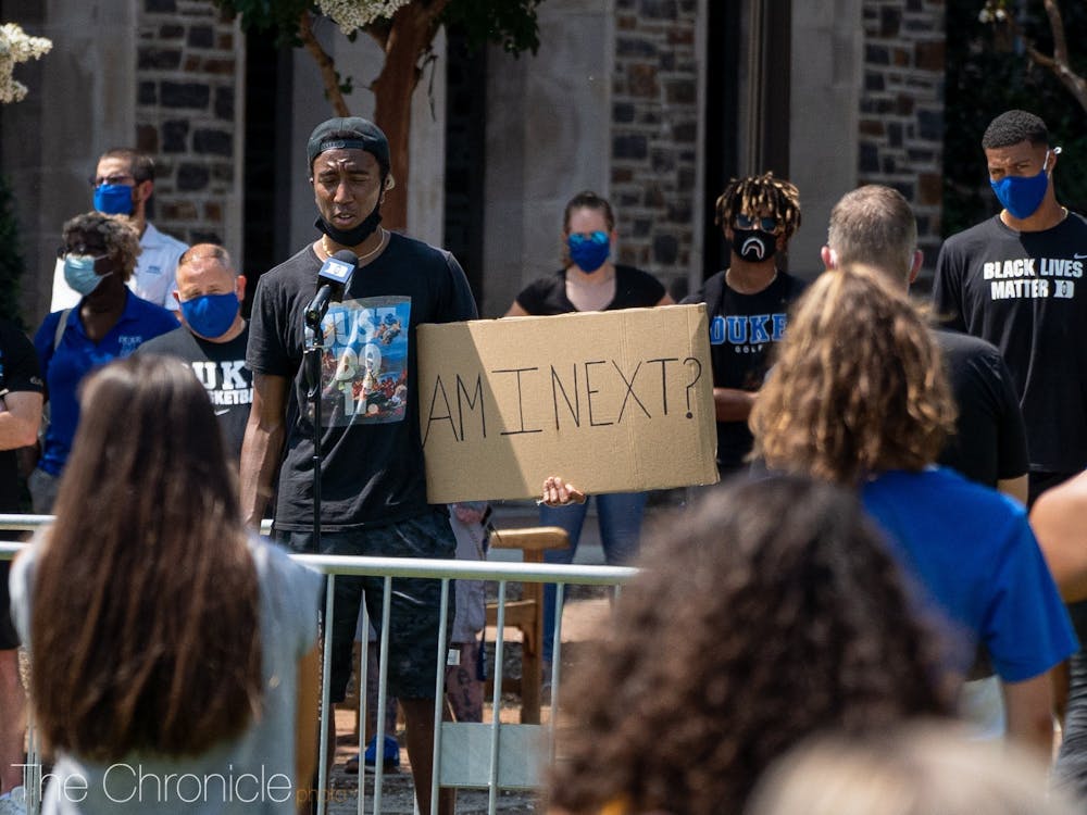 Senior Mike Buckmire gave a powerful speech at the Black Lives Matter protest in August. 