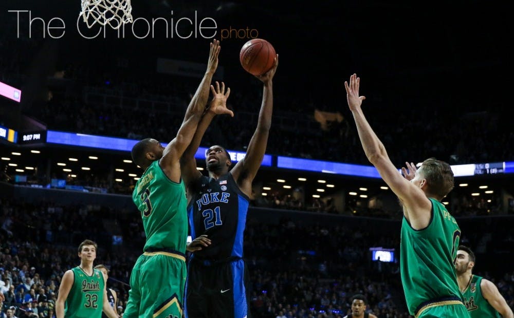 <p>If Duke opens up a big lead against Troy, graduate student Amile Jefferson could finally get some rest after anchoring the Blue Devil frontcourt by himself for most of the year.</p>