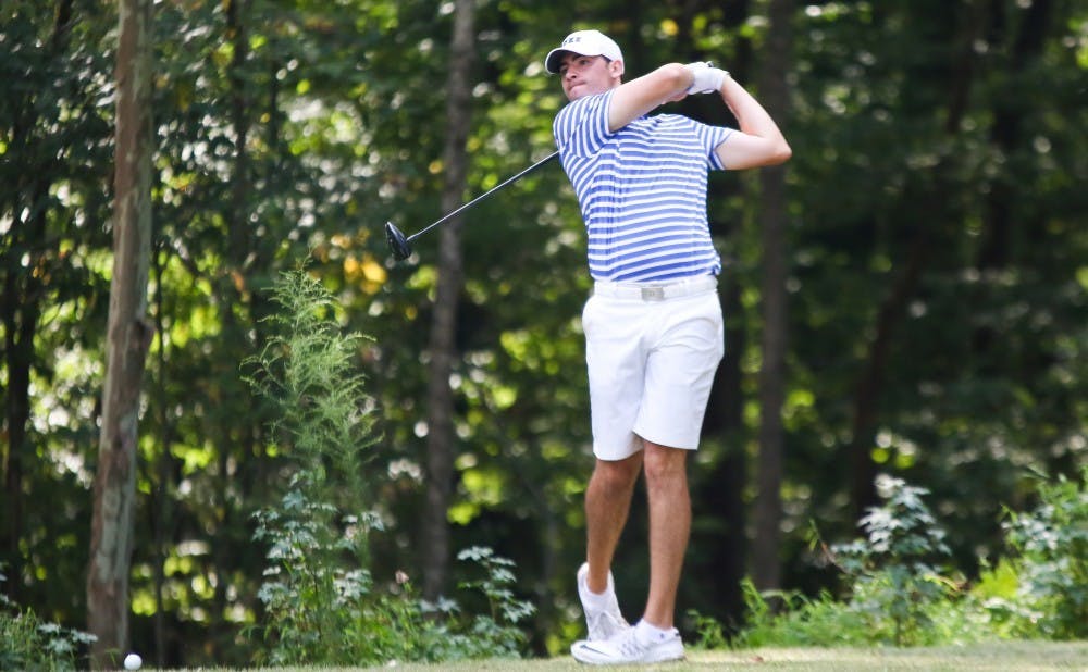 <p>Jake Shuman's 25-foot putt on the 18th hole send Duke to the NCAA semifinals.</p>