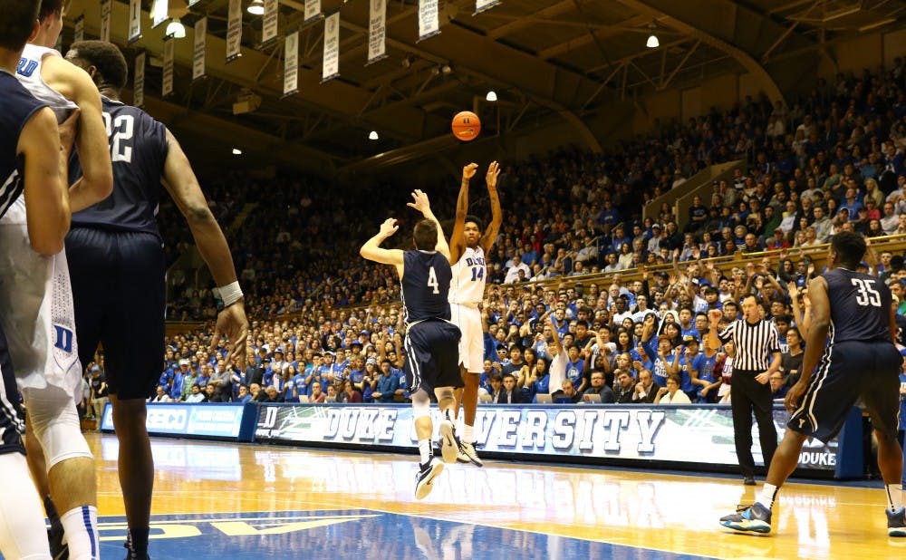 Freshman Brandon Ingram came off the bench to score 15 key points for the Blue Devils and lead them to a 19-point win against Yale Wednesday.