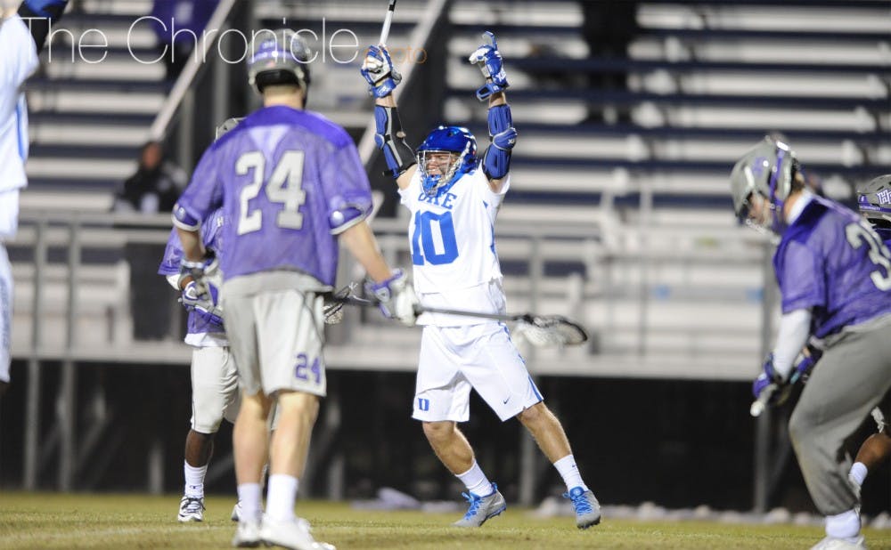 <p>Senior Deemer Class helped an explosive Duke offense rack up 30 goals in two games last weekend, but will face a stiffer test in the form of the defending national champion Pioneers Saturday.</p>