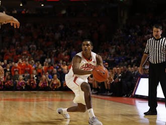A 3-point play by Donte Grantham brought Clemson to within 48-47 as the Tigers erased what had been a 12-point Duke lead.