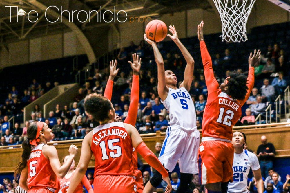 <p>Freshman Leaonna Odom had another strong game inside for the Blue Devils, who have not allowed 60 points in six of their last seven games.&nbsp;</p>