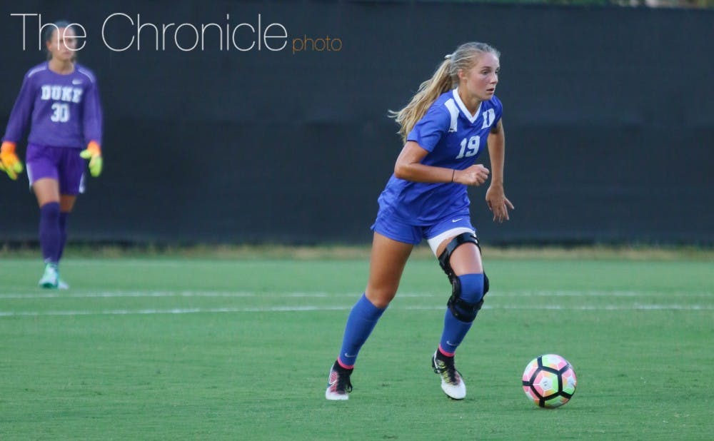 Schuyler DeBree and the Duke defense will try to slow down a potent Boston College offense that averages almost three goals per game.