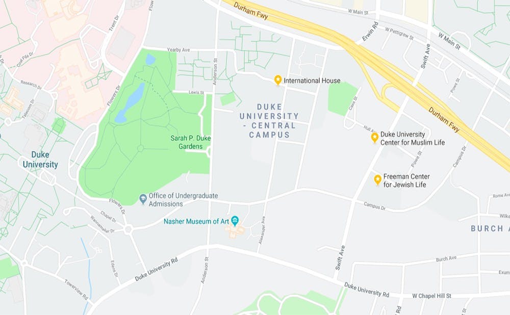 duke campus map