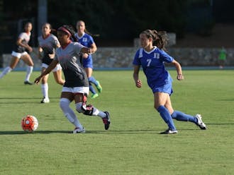 Taylor Racioppi became the third Duke freshman ever to score twice in her first college start Friday.