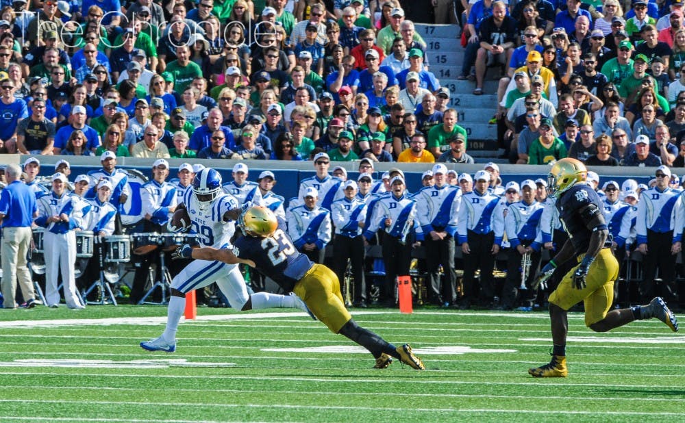 <p>Shaun Wilson sparked Duke's upset of Notre Dame with a&nbsp;kick return for a touchdown to put the Blue Devils on the scoreboard.</p>