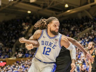 Graduate transfer Theo John has been a boon off the bench at center and has heavily contributed to the Blue Devils' interior dominance this season. 