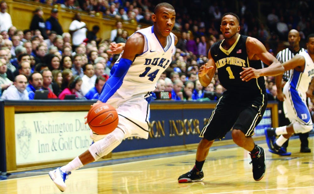 Rasheed Sulaimon scored 19 points and handled the point guard responsibilities for Duke as the Blue Devils routed Wake Forest.