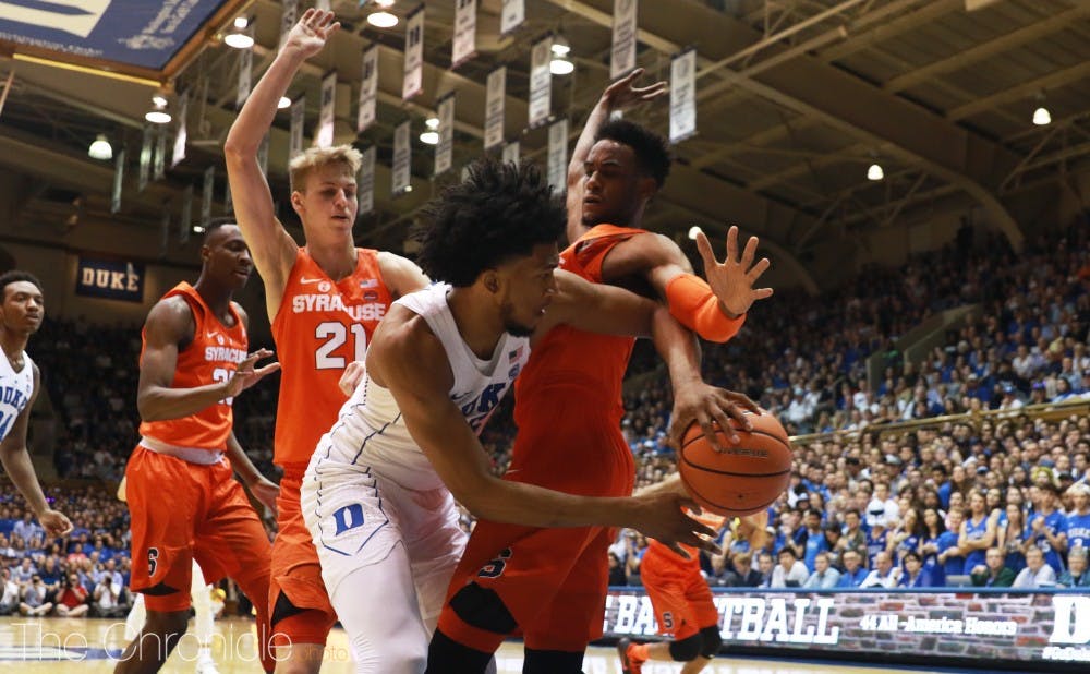 Marvin Bagley III led Duke to a comfortable win against Syracuse this season in his return from a knee sprain.