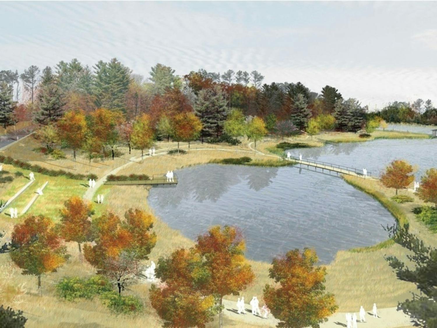 The pond is expected to be completed Summer 2014.