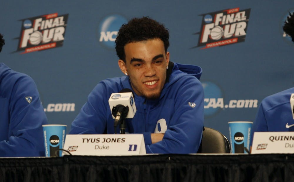 Freshman point guard Tyus Jones promised Coach K the Blue Devils wouldn't be upset again early in the NCAA tournament—he delivered.