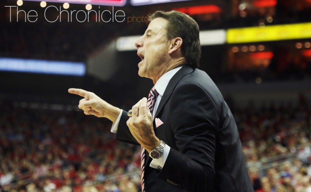 <p>Louisville head coach Rick Pitino supported Grayson Allen after Saturday's contest, noting that his one-game suspension for tripping was appropriate punishment for his transgressions.</p>