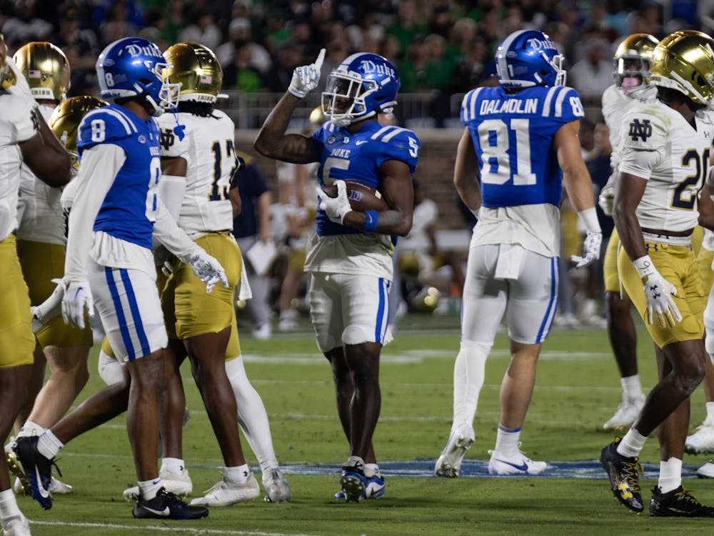 Redshirt senior Jalon Calhoun is a key part of Duke's passing game, which has struggled in recent weeks. 
