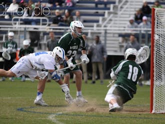 Justin Guterding had five goals Saturday as the Blue Devils rolled to another victory.&nbsp;