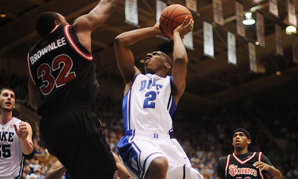 Duke rebounded from a loss to Wisconsin in the ACC/Big 10 Challenge with a 80-71 victory over St. John’s at Cameron Indoor Stadium Saturday as the Blue Devils improved to 7-1.