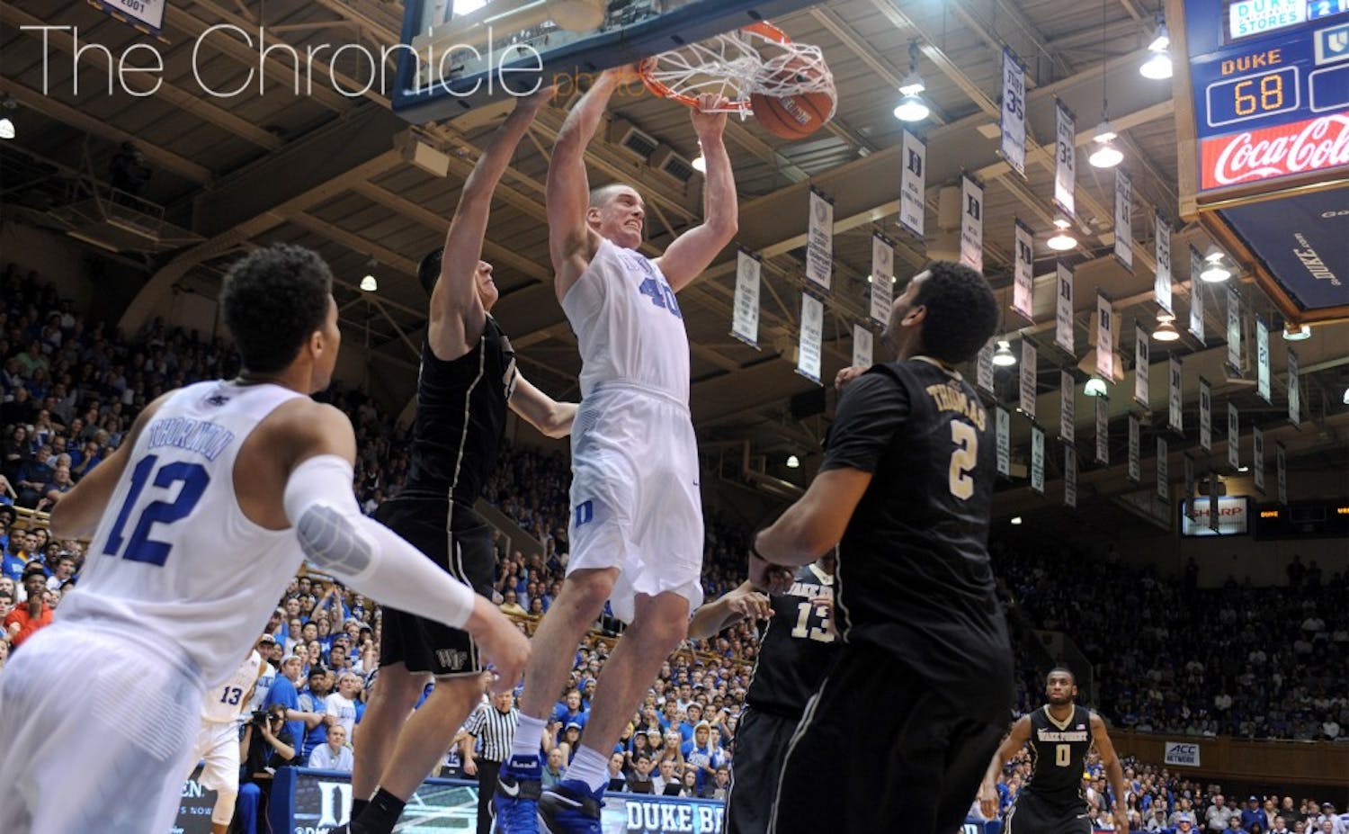 Center Marshall Plumlee’s Blue Devil career came to an end in the Sweet 16 last week, but he and his brothers provided several memorable moments in Cameron Indoor Stadium.
