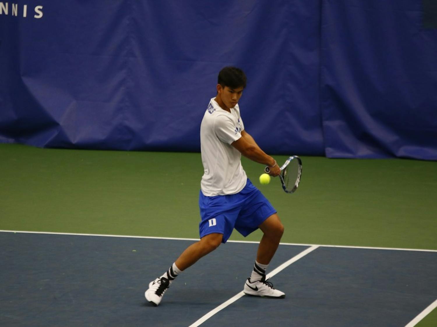 Freshman Vincent Lin responded to a drop to court four with a convincing singles victory Friday, but it was not enough for the Blue Devils against the No. 7 Fighting Illini.