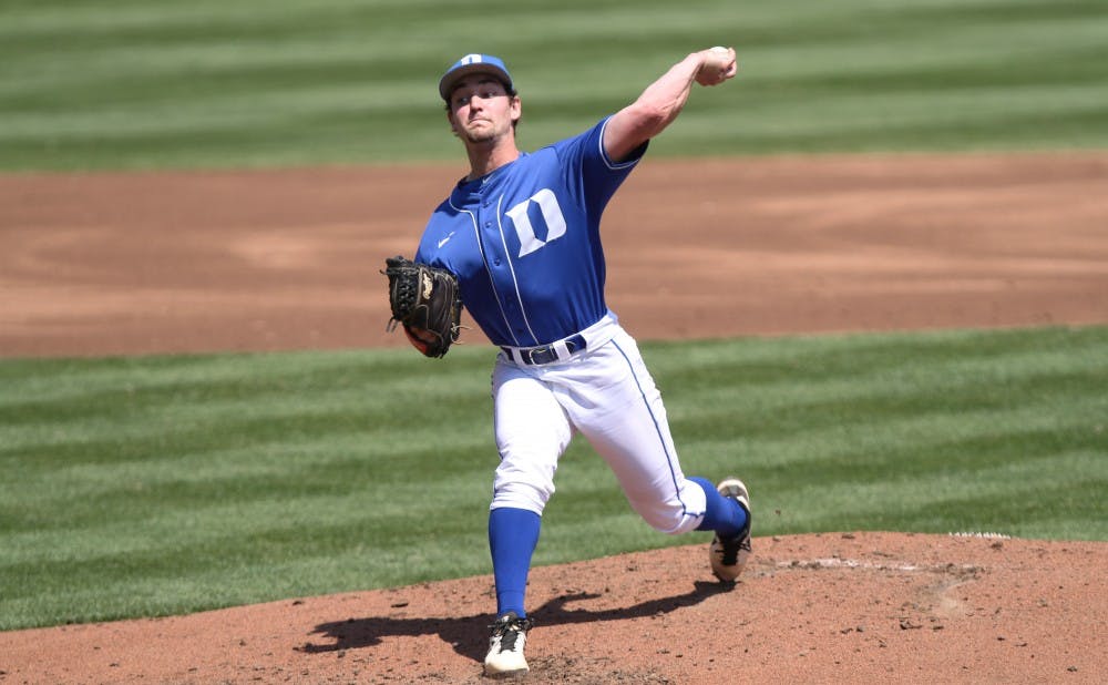 Junior Trent Swart tossed seven scoreless innings and got four early runs of support as Duke picked up its eighth straight win.