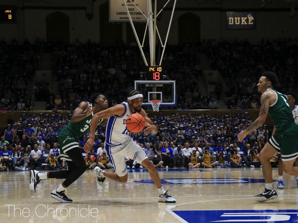 In Duke's defeat of Jacksonville, graduate transfer Jacob Grandison led the floor in assists with five.