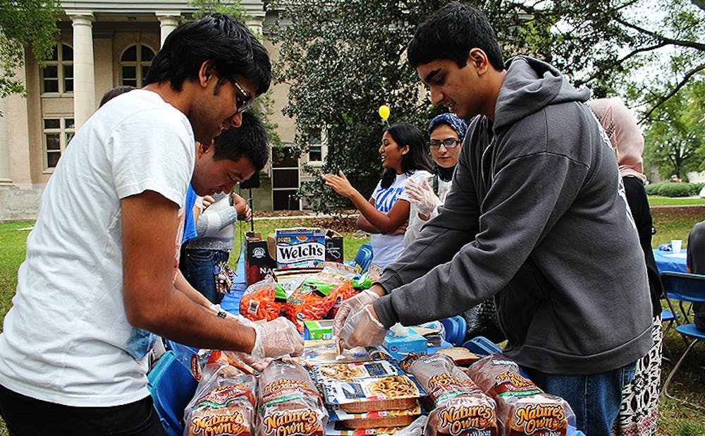 Students at the MSA’s Eid festival prepared food to donate to charity.