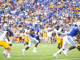 Sophomore Mataeo Durant led the Blue Devils with 74 rushing yards against the Yellow Jackets