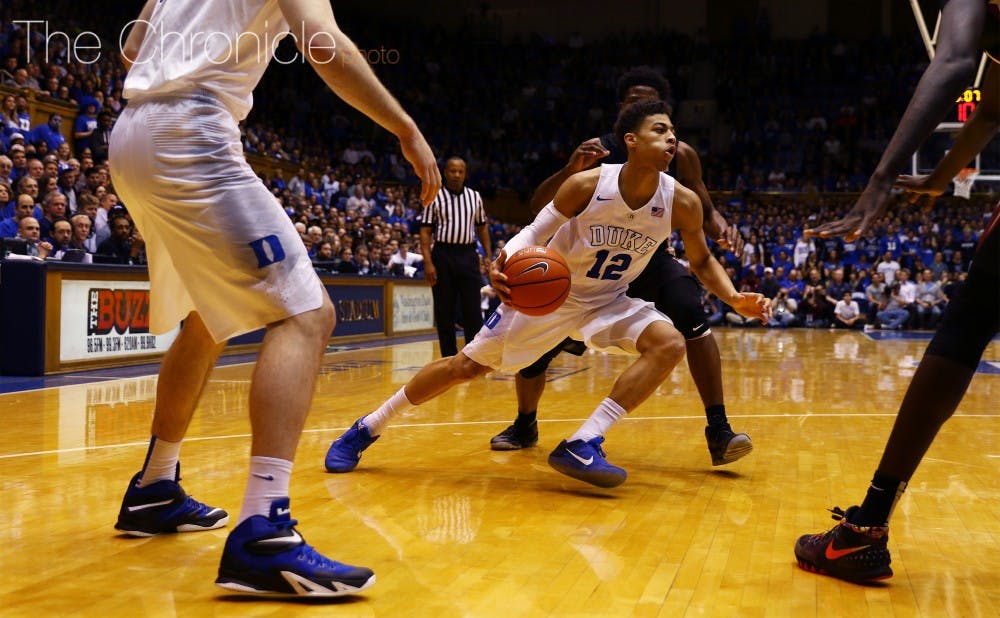 <p>Freshman Derryck Thornton dealt with foul trouble for much of the night, but played solid defense on Xavier Rathan-Mayes and scored seven points, showing no ill effects of the shoulder injury suffered in his last game.</p>