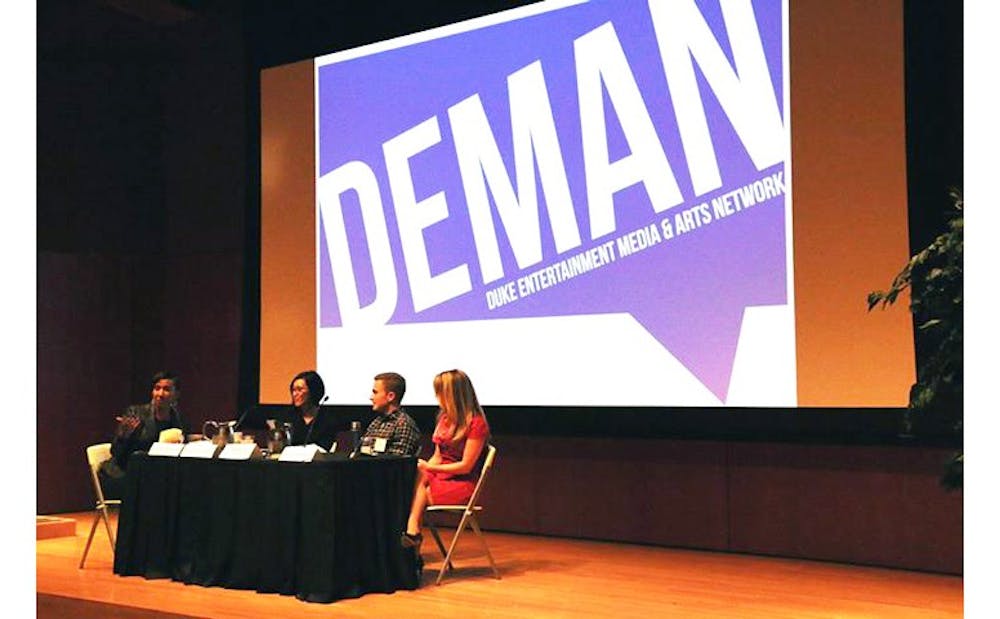 Jaunique Sealy, president of luxury cosmetics company Cosmedicine, led a panel discussion with alumni working in arts and media as part of DEMAN weekend.