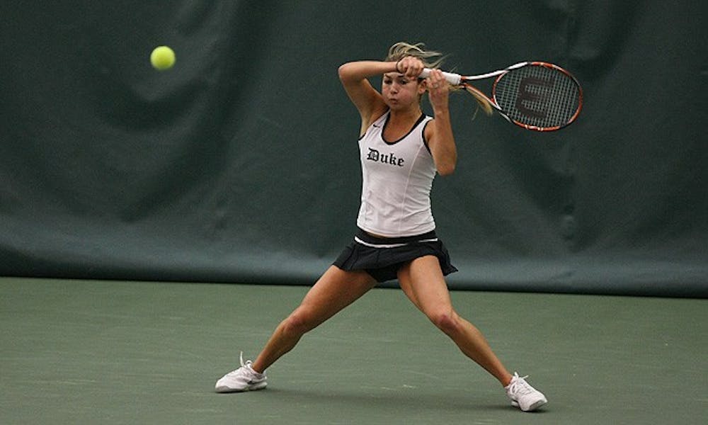 Mary Clayton won her fifth straight match Thursday with a straight-set win over Nancy Joyce, 6-0, 6-0.