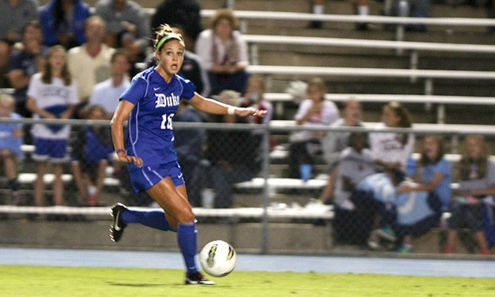 Sophomore forward Laura Weinberg scored two goals in eight minutes to lead Duke.