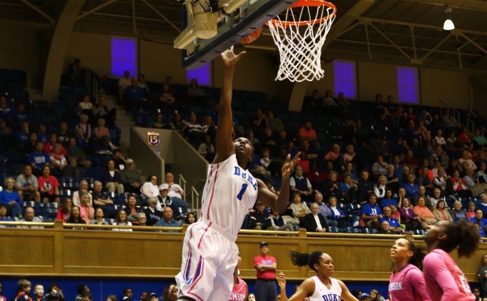 Elizabeth Williams finished just shy of Duke’s second triple-double this season, posting 21 points, 12 rebounds and nine assists.