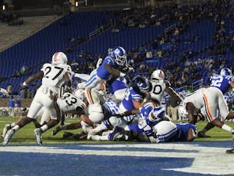 Duke jumped out to a 21-7 halftime lead Saturday against Virginia.