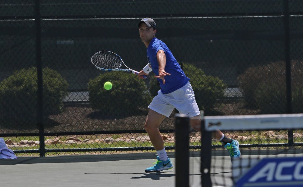 Sophomore T.J. Pura earned a straight-set victory to capture Duke's first singles victory of the afternoon Thursday.