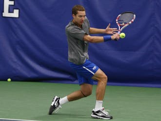 Junior Jason Tahir cruised to a straight-set victory as the Blue Devils swept Michigan.