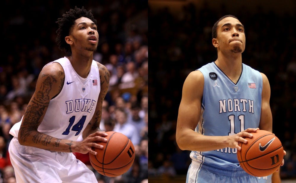 Brandon Ingram and Brice Johnson both start at forward for their respective squads, but possess very different skill-sets, making for an interesting strategic battle in the Duke-North Carolina matchup Wednesday night.