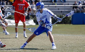 Justin Guterding's two goals would not be enough for Duke against Notre Dame Friday.