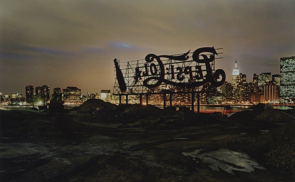 <p>Lynn Saville's "Pepsi-Cola, New York" features in "Night(Light)," one of five free exhibits offered by the North Carolina Museum of Art this fall.</p>