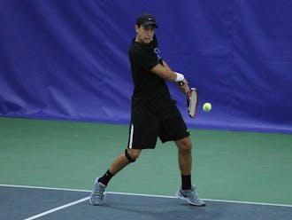 Nicolas Alvarez and Duke claimed the doubles point, but from there it was all Hokies, as Virginia Tech won all six singles matches.