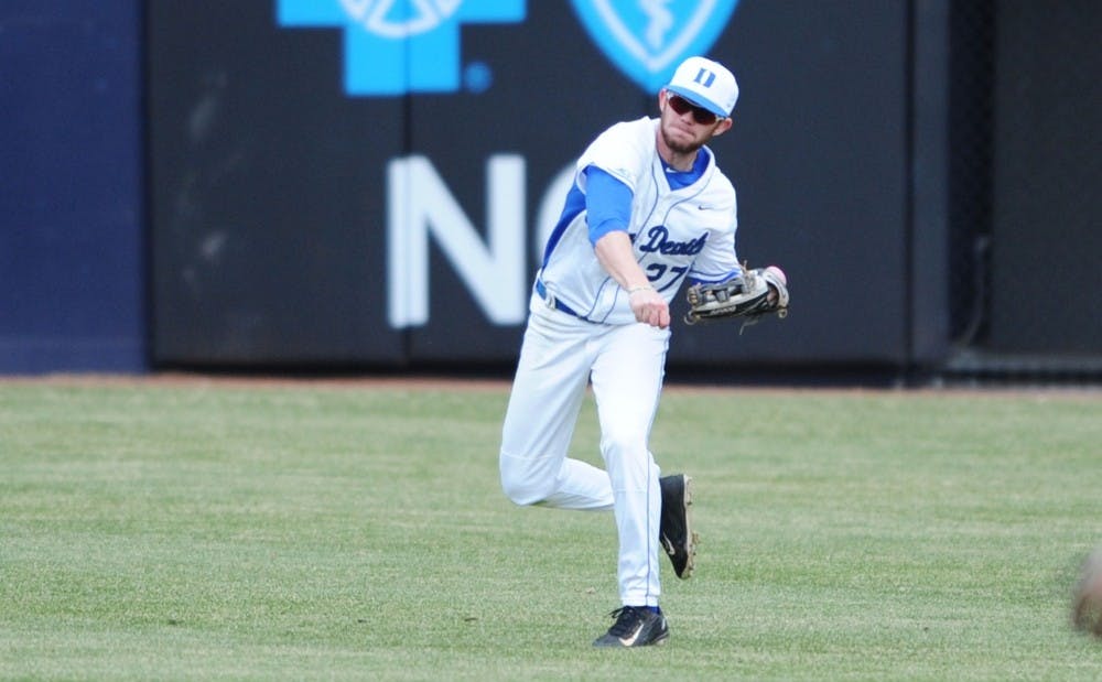 <p>Sophomore Evan Dougherty launched the first three home runs of his career Friday as the Blue Devils used the long ball to beat Ohio State 8-1 for their fourth straight win.</p>