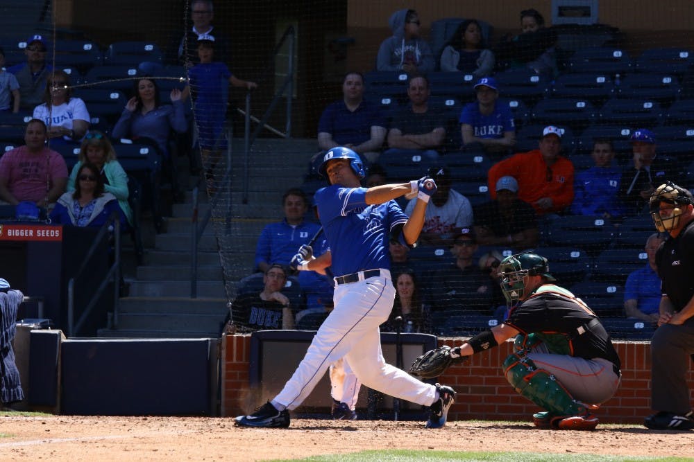 Junior Cris Perez launched a solo home run to extend the lopsided Duke lead in the second game of Saturday's double-header.