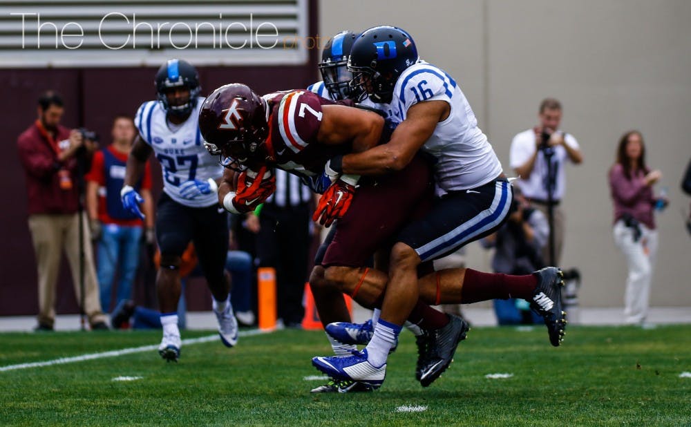 <p>Tight end Bucky Hodges is one of the many weapons first-year head coach Justin Fuente can build around.&nbsp;</p>